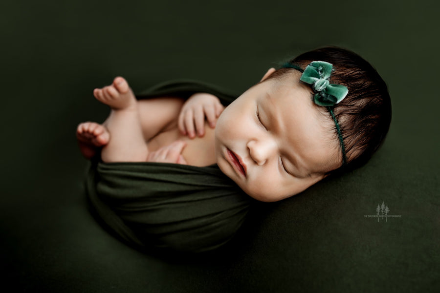 Fall Forest and Emerald Green Newborn Photography Props