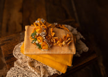 limited-edition "Penelope" headband OR wrap OR backdrop ($25/15/40)