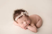 limited-edition "muted taupe" grande velvet bow band OR petite tieback OR matching DreamSoft wrap ($20/22/15)