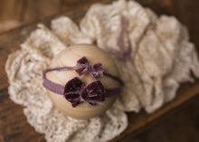 limited-edition "dusty plum" grande velvet bow band OR dainty bow tieback ($20/22)