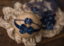 limited-edition choice of "Sapphire" petite or grande velvet bow OR "Blue" DreamSoft wrap ($20/22/15)