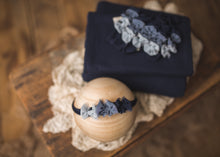 limited-edition "navy ombre" bow band OR "navy" DreamSoft wrap OR backdrop