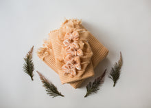 limited-edition "vintage peach" grande OR petite bow headband OR "earthy golden peach" wrap OR backdrop ($20/22/16/42)