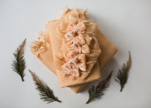 limited-edition "vintage peach" grande OR petite bow headband OR "earthy golden peach" wrap OR backdrop ($20/22/16/42)