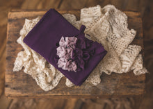 limited-edition "Aubergine Ombre" headband OR "Aubergine" DreamSoft wrap OR backdrop ($23/15/40)