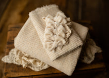 limited-edition "cream" grande bow headband OR "oatmeal" wrap OR backdrop ($22/16/42)