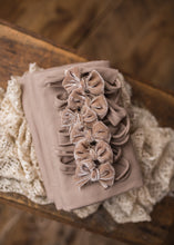 limited-edition "muted taupe" grande velvet bow band OR petite tieback OR matching DreamSoft wrap ($20/22/15)